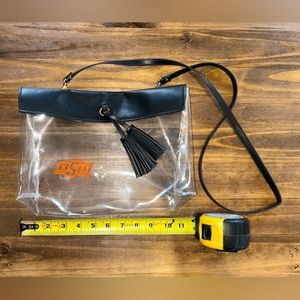 Clear and black OSU crossbody game day bag